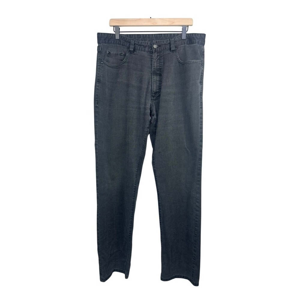 Ermenegildo Zegna Mens Straight Leg Jeans Faded Black Made in Italy Size 38